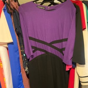 Colorblock News Anchor Dress